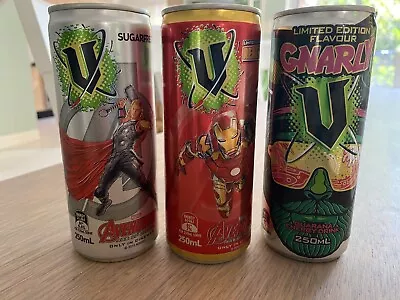 V Energy Drink Collector Cans Unopened X 2 Avengers Cans • $30