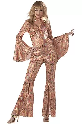 Women 70's Hippy Retro Disco Licious Halloween Costume • $34.43