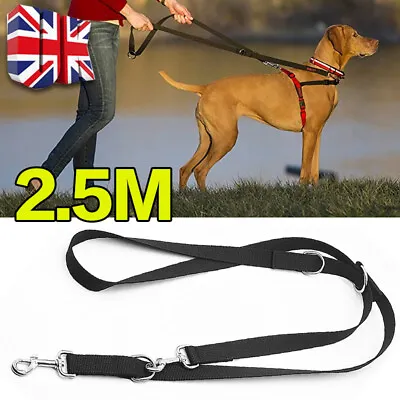 Control Dog Lead Leash Adjustable Training Lead Double Ended 8ft Police Style • £3.99