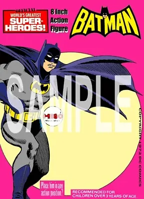 BATMAN! Custom Mego Card And Clamshell! 1966 Silver-Age Batman! DC Comics! • $35