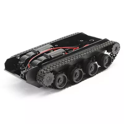 Rc Tank Smart Robot Tank Car Chassis Kit Rubber Track Crawler For E6M2 • $15.19