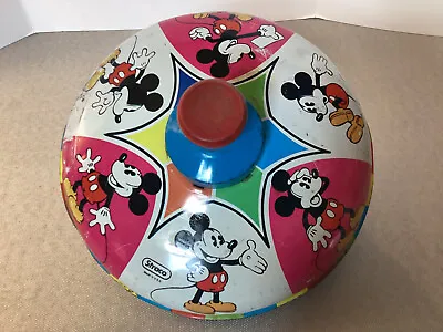 Straco 1978 Metal Mickey Mouse Spinning Top Toy Walt Disney Productions-Preowned • $11.25