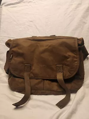 Vintage Barbour Messenger Bag - Brown - 16x14 - Flannel Lined  • $99