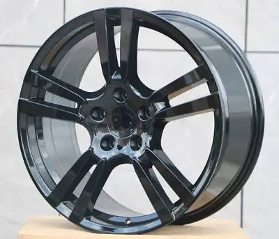 22  Wheels For Porsche Cayenne Touareg 22x9.5 Black Turbo Style 5x130 Set 4 • $1281