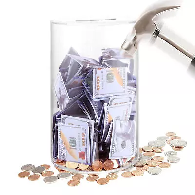 Children Acrylic Money Saving Box Round Money Box Transparent Round Money Jar • $38.87