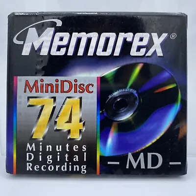 Vintage 1997 Memorex Blank Recordable Minidisc 74 Minutes NEW SEALED • $9.99