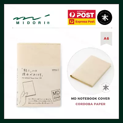 Midori - MD Notebook Cover - A6 - Cordoba Paper • $18.20