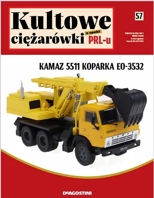 RARE IXO IST 1:43 Truck KAMAZ 5511 E0-3532 Kultowe Ciezarowki PRLu Nr 57 Maz • $57.99