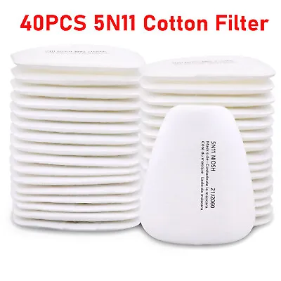 40pcs 5N11 Gas Mask Filter Cotton Filters Cartridge Mask Respirator Replacement • $15.98