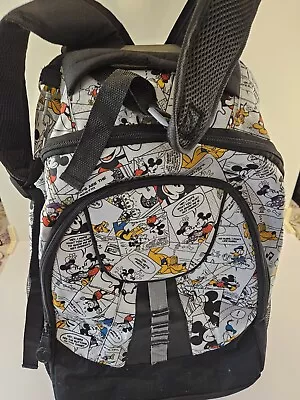 Disney Parks Rolling Luggage Mickey Mouse Comic Book Strip Cartoon Backpack • £28.92