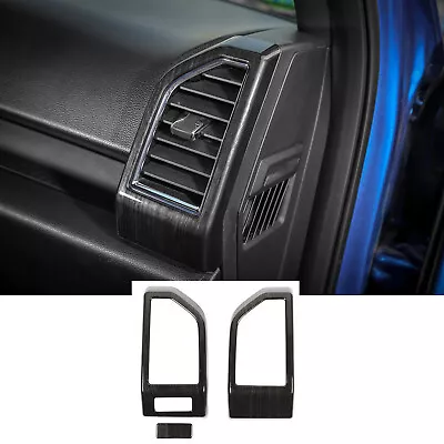 For Ford F250 F350 2015-20 Black Wood Grain Dashboard Air Vent Bezel Trim Cover • $69.91