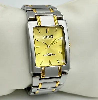 Ladies CROTON Manhattan Two-Tone Classic Bracelet Watch Quartz 26mm Runs • $13.49