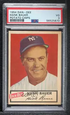 1954 Dan-Dee Potato Chips Food Issue Hank Bauer PSA 3 • $125.50