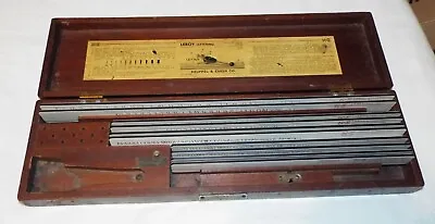 Vintage K&E LEROY Lettering Set Drafting Keuffel Esser Wooden Case 1950 37186 • $61.75