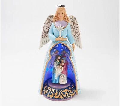 $24 • Buy Jim Shore Lighted Nativity Angel 2020 Praising Our Savior Lights & Turns