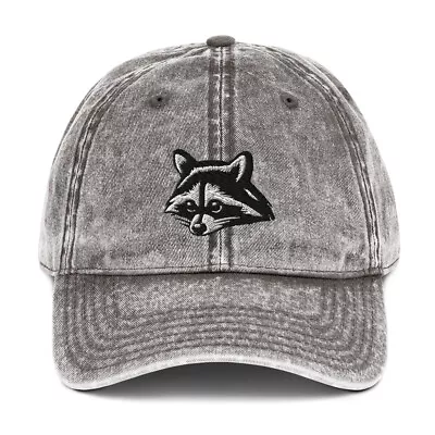 Raccoon Hat Embroidered Raccoon Hat Raccoon Gifts For Raccoon Lover  • $28.75