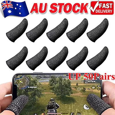 $3.99 • Buy UP 50Pairs Game Controller Mobile Finger Sleeve Sweat Proof Gaming Finger Gloves
