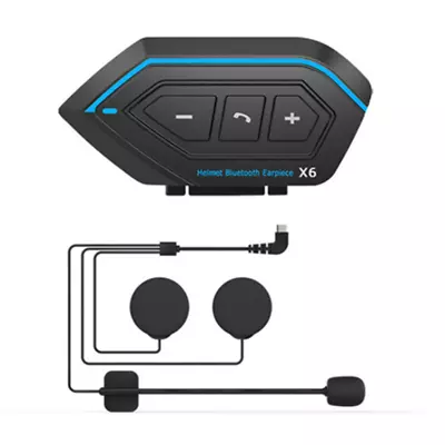 Bluetooth Motorcycle Headset Stereo Voice Speaker Waterproof W/USB Charger Cable • $34.10