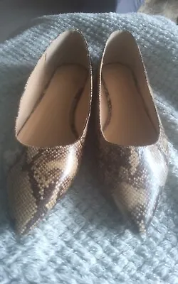 Simply Be Animal Print Flat Shoes Size 9 Extra Wide Fit Bnwt Free Postage! • £13.50