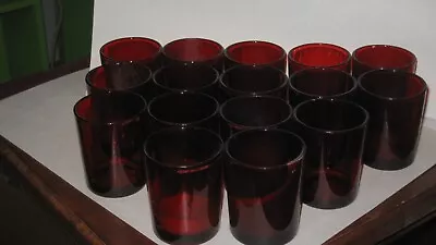 Lot Of 16 Red Glass Tea Light Candle Holder 2  X 2 1/2  • $10.50