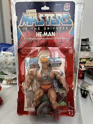 MOTU He Man  With Original Card Masters Of The Universe Estrela BRAZIL Rare • $890