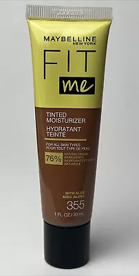 Maybelline Fit Me Tinted Moisturizer # 355 With Aloe For All Skin Types 1 Fl Oz  • $7.39