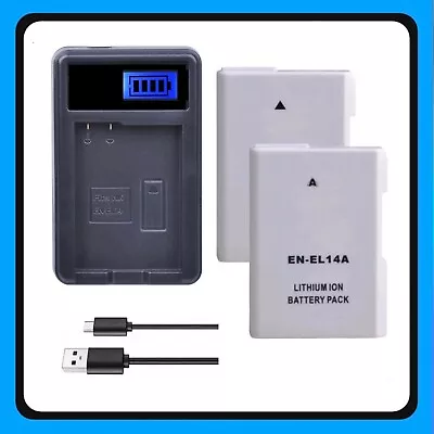 EN-EL14 EN-EL14a Battery Charger For Nikon Coolpix P7000 P7100 P7700 P7800 D3100 • $48.90