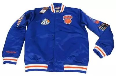 2X Champ 70-73 New York Knicks Mens Mitchell & Ness Heavy Satin Snap Jacket $175 • $118.99