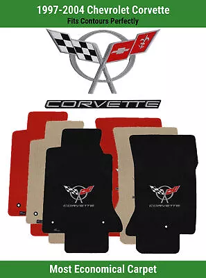 Lloyd Velourtex Front Mats For '97-04 Chevy Corvette W/Silver/Black C5 Corvette • $160.99