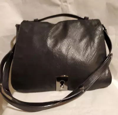 Botkier Black Super Soft Leather & Snake Satchel / Handbag / Shoulder Bag • $35