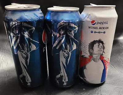 Lot 3: Pepsi Michael Jackson Bad Album 25th Anniv Cans Smooth Criminal - Beat It • $10