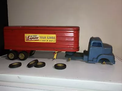 Louis Marx & Company Tractor With Hi-Way Express Van Lines Trailer Read • $135