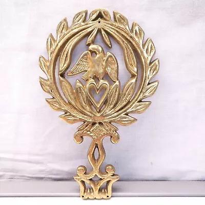 Vintage Solid Brass Eagle Ornate Footed Trivet • $9.99