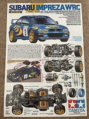 Tamiya Promotional Poster Ford Escort WRC/Subaru Impreza (Double Sided) Size A3 • £0.99