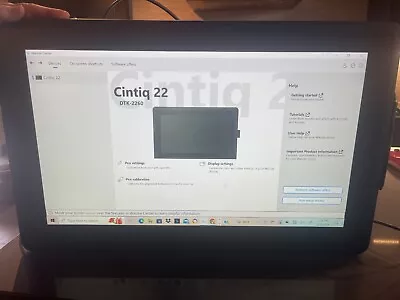 Lightly Used Wacom Cintiq 22 Pen Display Tablet W/ BAG NIBS CORDS - DTK2260K0A • $650