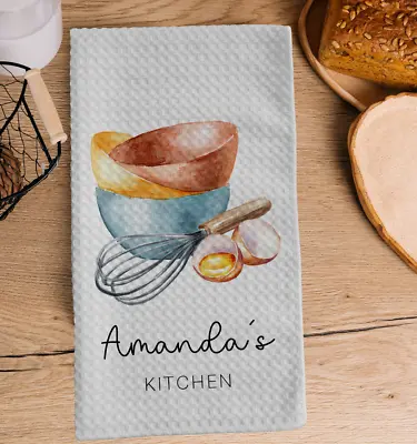 Personalized Kitchen Towel | Custom Tea Towel | Dish Towel Gift Set | Dishcloth • $14.99