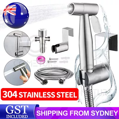 Stainless Steel Handheld Douche Bidet Toilet Spray Shower Shattaf Diverter Kit • $17.95