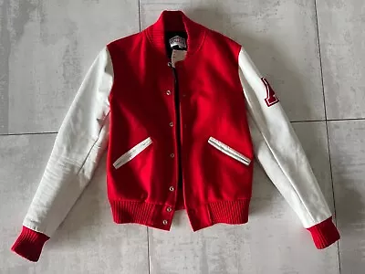 £59 • Buy American College Usa Varsity Jacket White Red S 