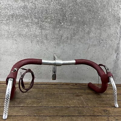 Vintage Motobecane Red Stitch Handlebar Wrap Brake Lever French Stem 22 Mm CTA • $60