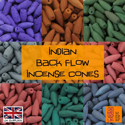 £6.75 • Buy Genuine Indian Back Flow Incense Cones *Great Fragrance Backflow Burner Insence 