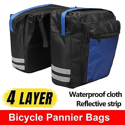 Waterproof Bike Bicycle Rear Rack Pannier Bag Back Seat Saddle Carry Bag Carrier • $22.99