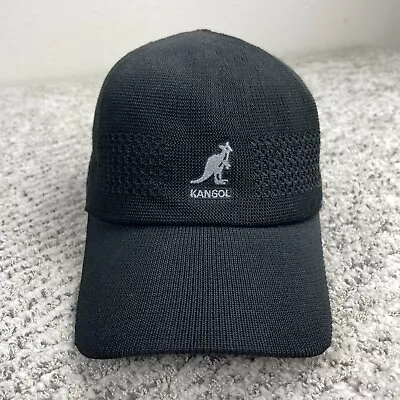 Kangol Ventair Space Cap Size Small Hat Black Curved Bill Logo Kangaroo Logo GUC • $28.89