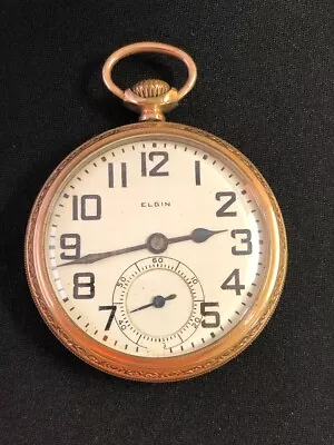 1928 Elgin B.W. Raymond Pocket Watch 16s 21 Jewels – Runs / Works D • $55