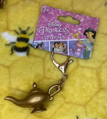 £2.95 • Buy T3 Disney Aladdin Genie Lamp 3D Keyring Bag Clip Charm Keychain