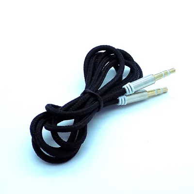 £4.45 • Buy 1m Aux Audio Cable 3.5mm Jack Male Stereo Plug Auxiliary Braided CAR Lead 2 Pcs