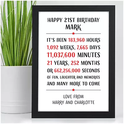 18th 21st 30th 40th 50th 60th PERSONALISED Birthday Gifts For Him Dad Son Men • £15.95