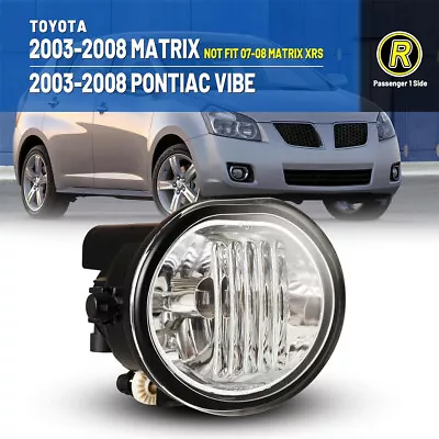 Fog Light For 2003-2008 Toyota Matrix Pontiac Vibe Replace Right Passenger Side • $24.99