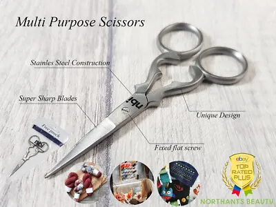£3.49 • Buy Multi Purpose Small Embroidery Fancy Scissors Sewing Crafts Stitch Needlework 