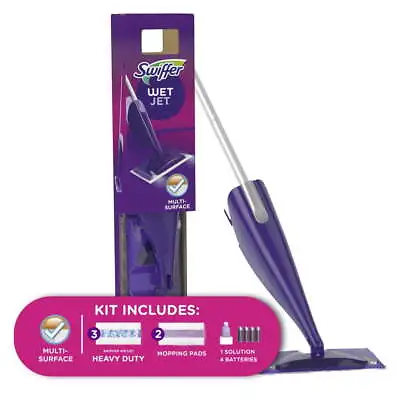 WetJet Mop Starter Kit (Spray Mop 5 Pads Cleaning Solution) • $22.51
