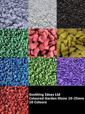 1kg Coloured Decorative Garden Stones 10-25mm Home Garden Memorial 10 Colours  • £7.99